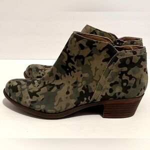 Lucky Brand Barstyn Olive Camo Booties